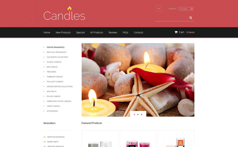 Warm Fire ZenCart Theme Big Screenshot Warm Fire ZenCart Template New Screenshots BIG
