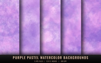 Purple Pastel Watercolor Backgrounds