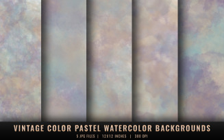 Vintage Color Pastel Watercolor Backgrounds