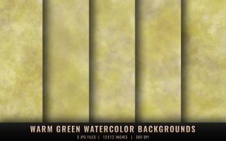 Warm Green Watercolor Backgrounds