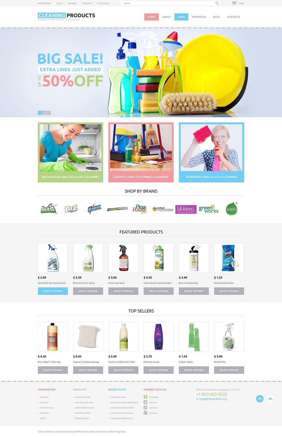 Cleaning Responsive WooCommerce Theme New Screenshots BIG