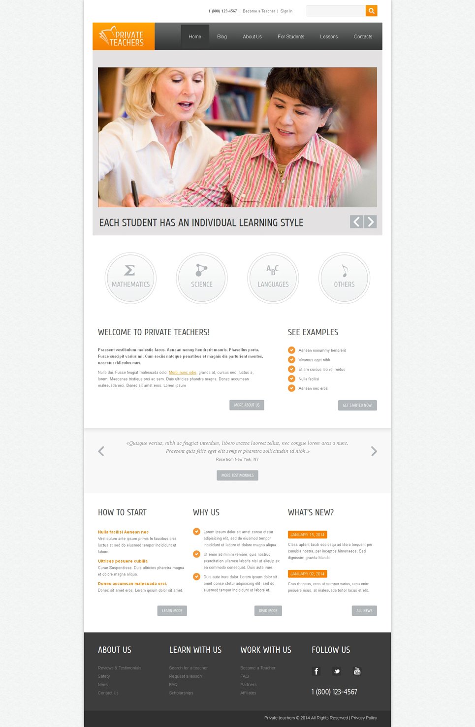 Education Drupal Template New Screenshots BIG