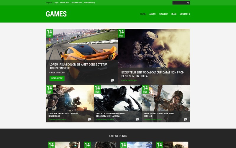 Game Portal Responsive WordPress Theme