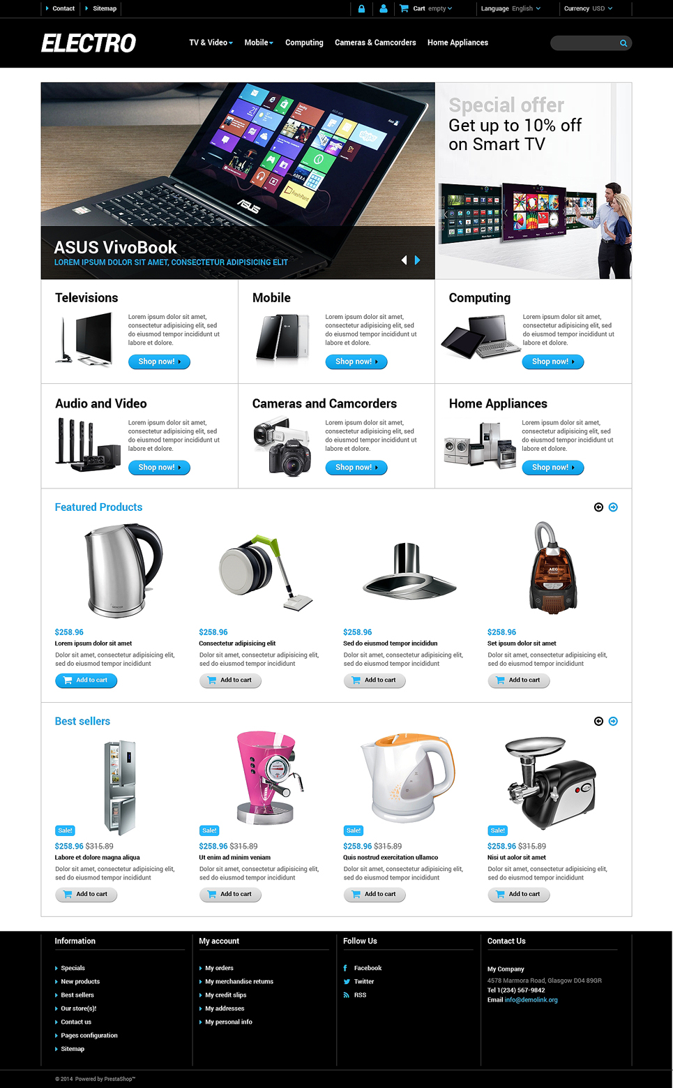 Home Electronics PrestaShop Theme New Screenshots BIG