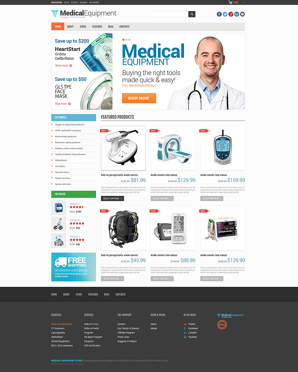 Medical Equipment Responsive WooCommerce Theme New Screenshots BIG