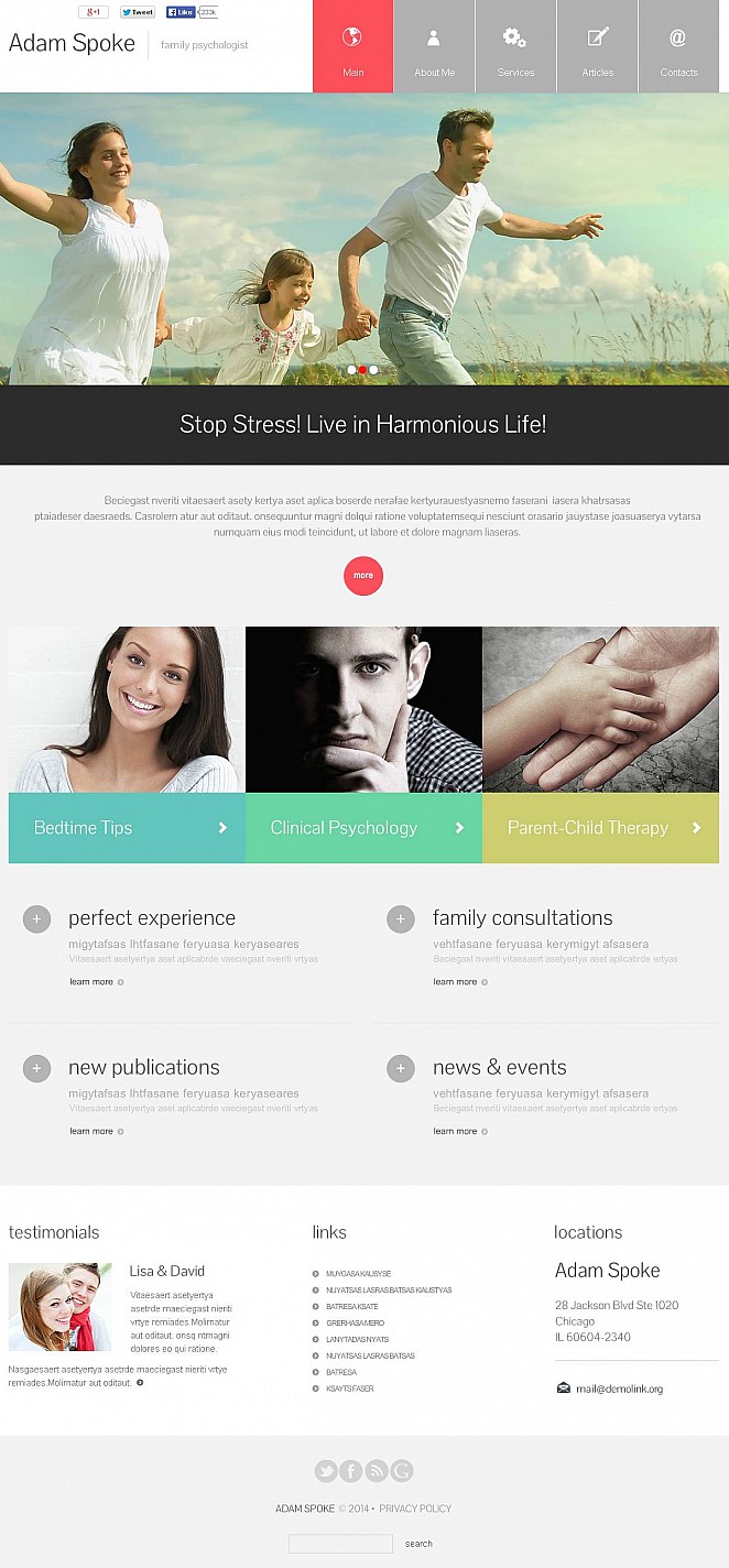 Medical Flash CMS Template New Screenshots BIG