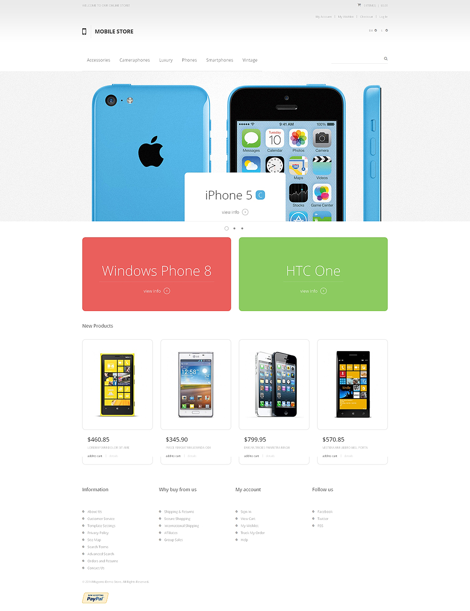 Mobile Heaven Magento Theme New Screenshots BIG