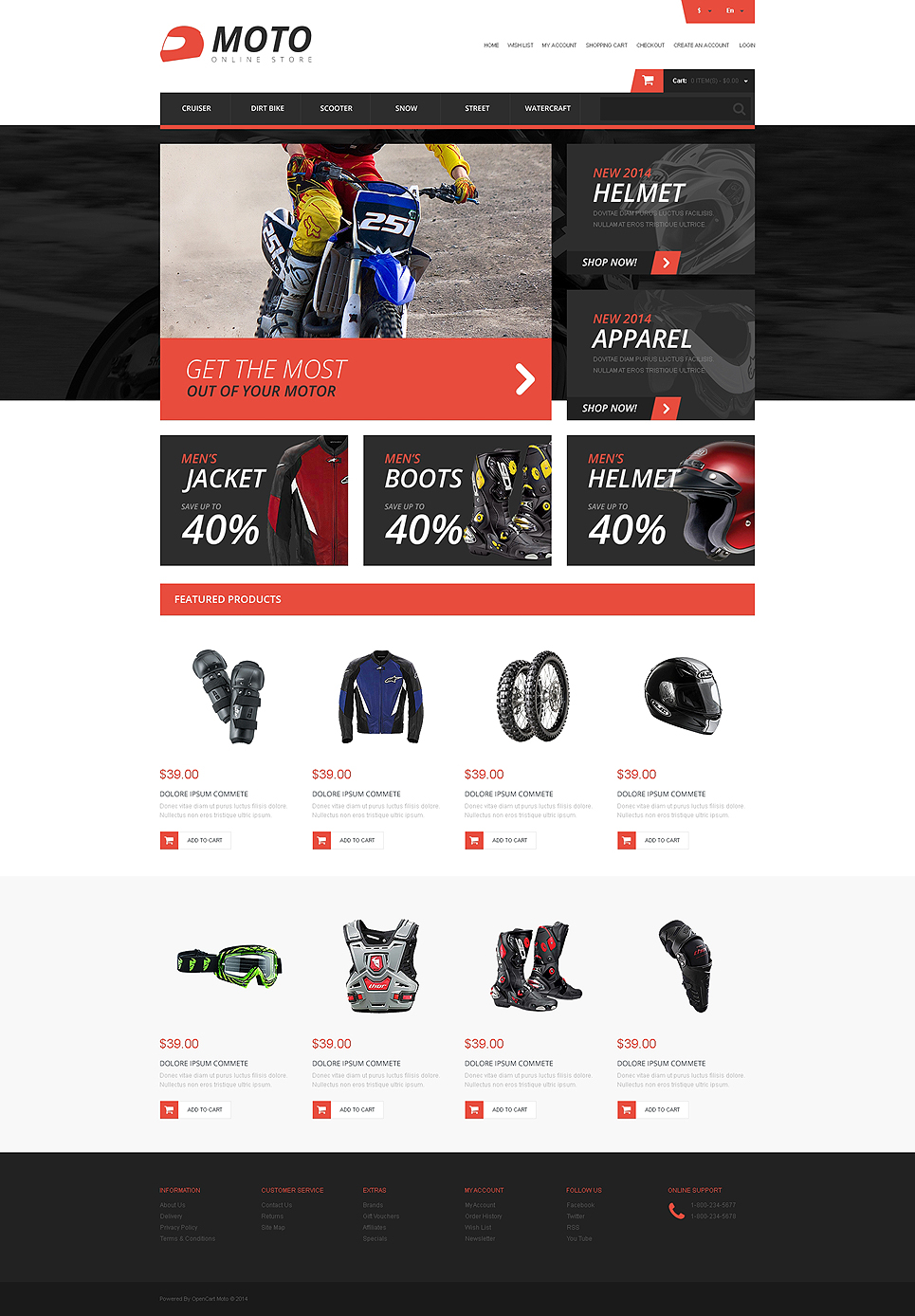 Motor Sports Responsive OpenCart Template New Screenshots BIG