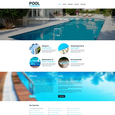 Pool Cleaning Website Templates | TemplateMonster