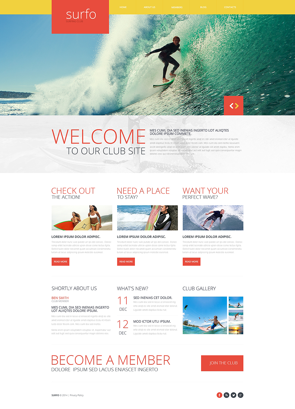 Surfing Responsive Website Template New Screenshots BIG