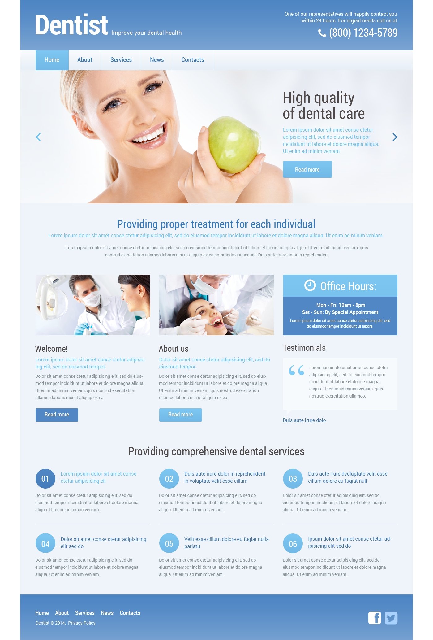 Tema De WordPress Responsive para Sitio de Odontología #48295 - captura de pantalla