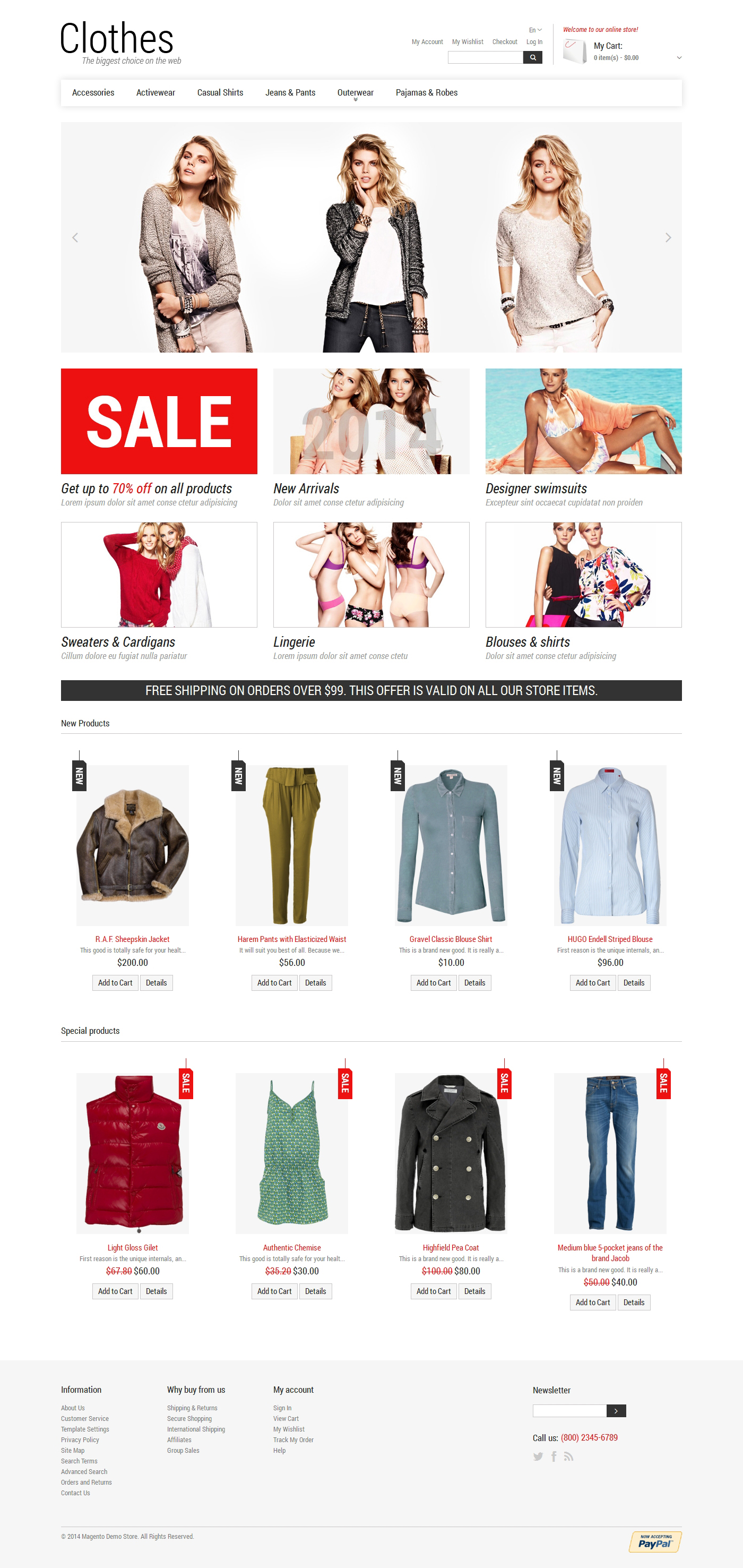 Tema Magento Responsive #48279 "Smart Casual" - screenshot