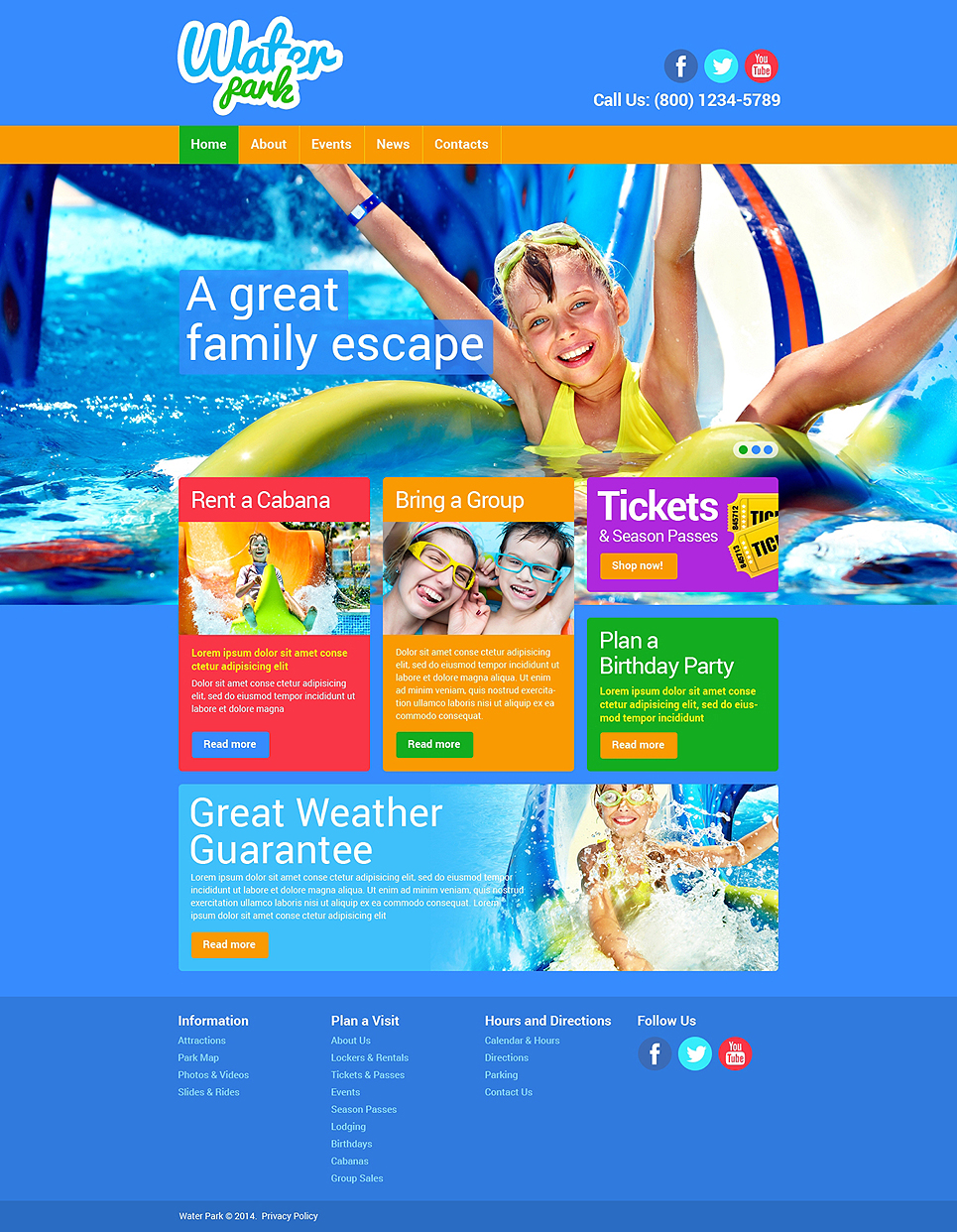 Amusement Park Responsive Website Template New Screenshots BIG