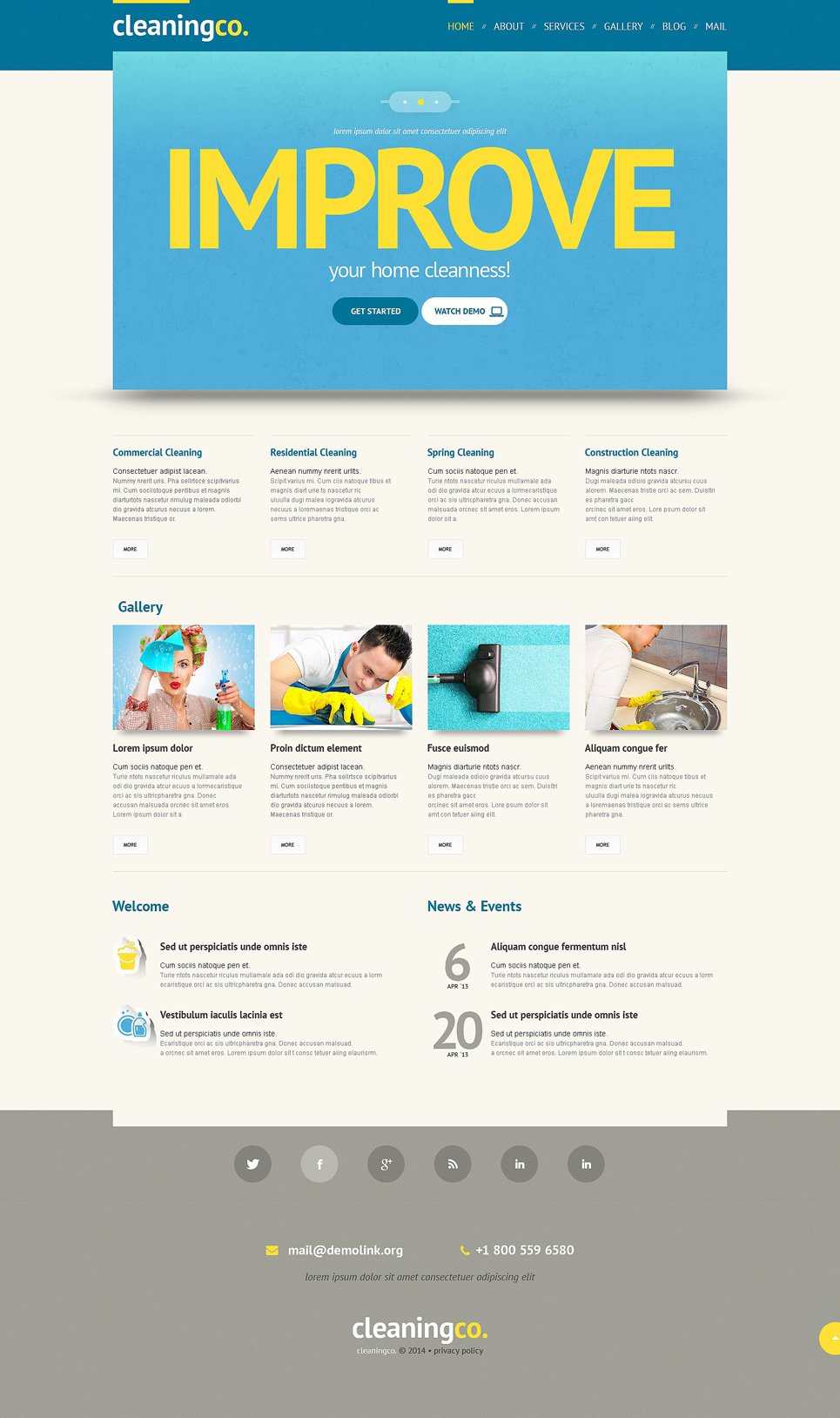 Cleaning Responsive WordPress Theme New Screenshots BIG