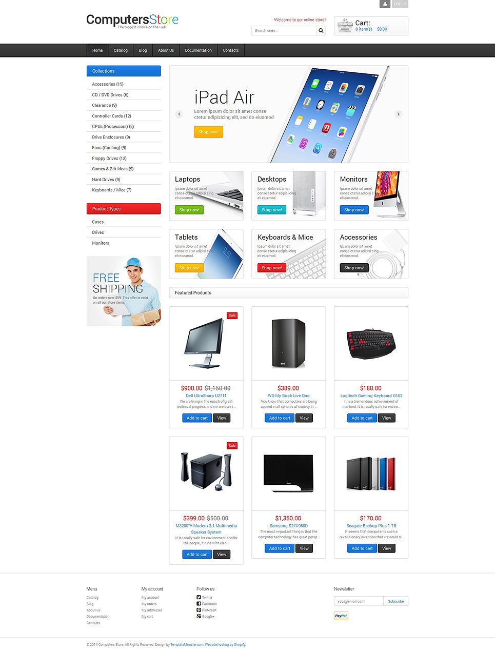 Computer Store Responsive Shopify Theme New Screenshots BIG