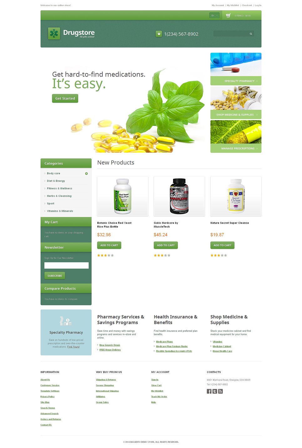 Drug Store Responsive Magento Theme New Screenshots BIG