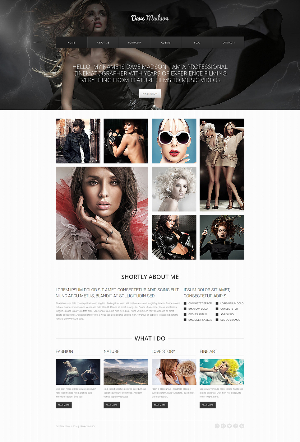 Photographer Portfolio Responsive Drupal Template New Screenshots BIG