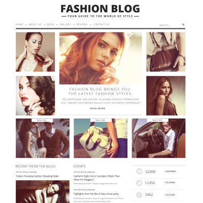 Tema De WordPress #48361 para Sitio de  para Bloges de moda