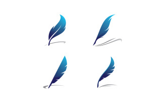 Creative Feather logo vector design 14