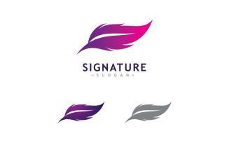 Creative Feather logo vector design 1