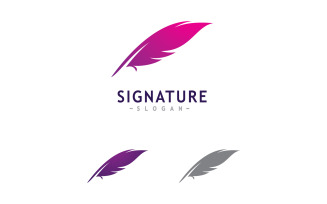 Creative Feather logo vector design 3