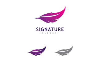 Creative Feather logo vector design 4