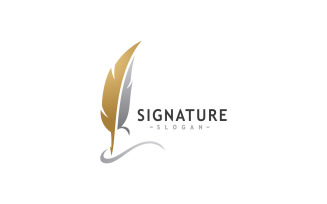 Creative Feather logo vector design 5