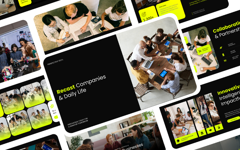 Recast - AI & Technology Presentation PowerPoint Template