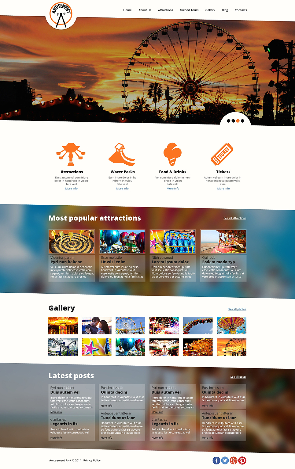 Amusement Park Responsive Website Template New Screenshots BIG