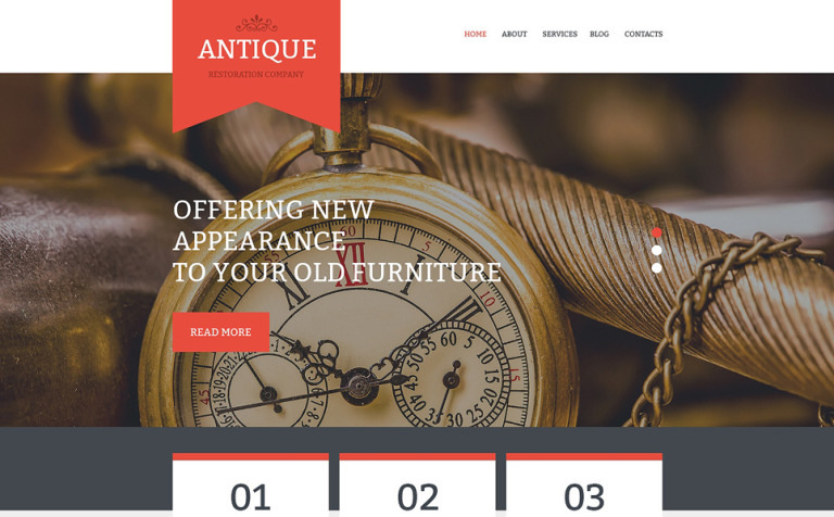 Antique Store Responsive Website Template Big Screenshot Antique Store Responsive Website Template New Screenshots BIG