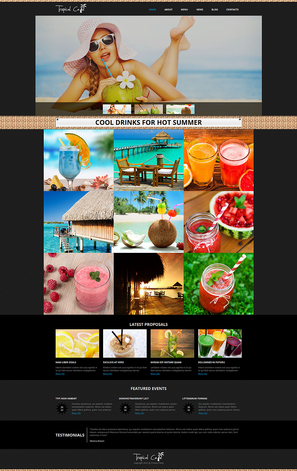 Cafe Responsive Joomla Template New Screenshots BIG