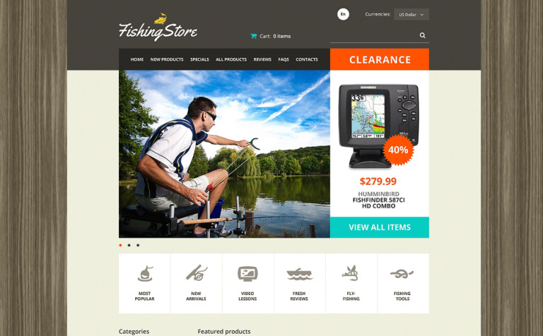 Fisherman ZenCart Template Big Screenshot Fisherman ZenCart Template New Screenshots BIG