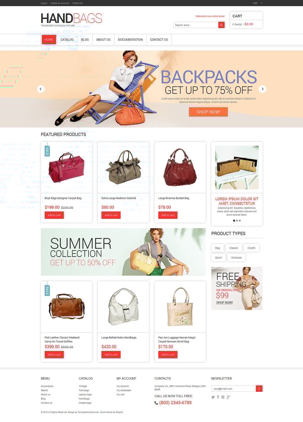 Handbag Responsive Shopify Theme New Screenshots BIG