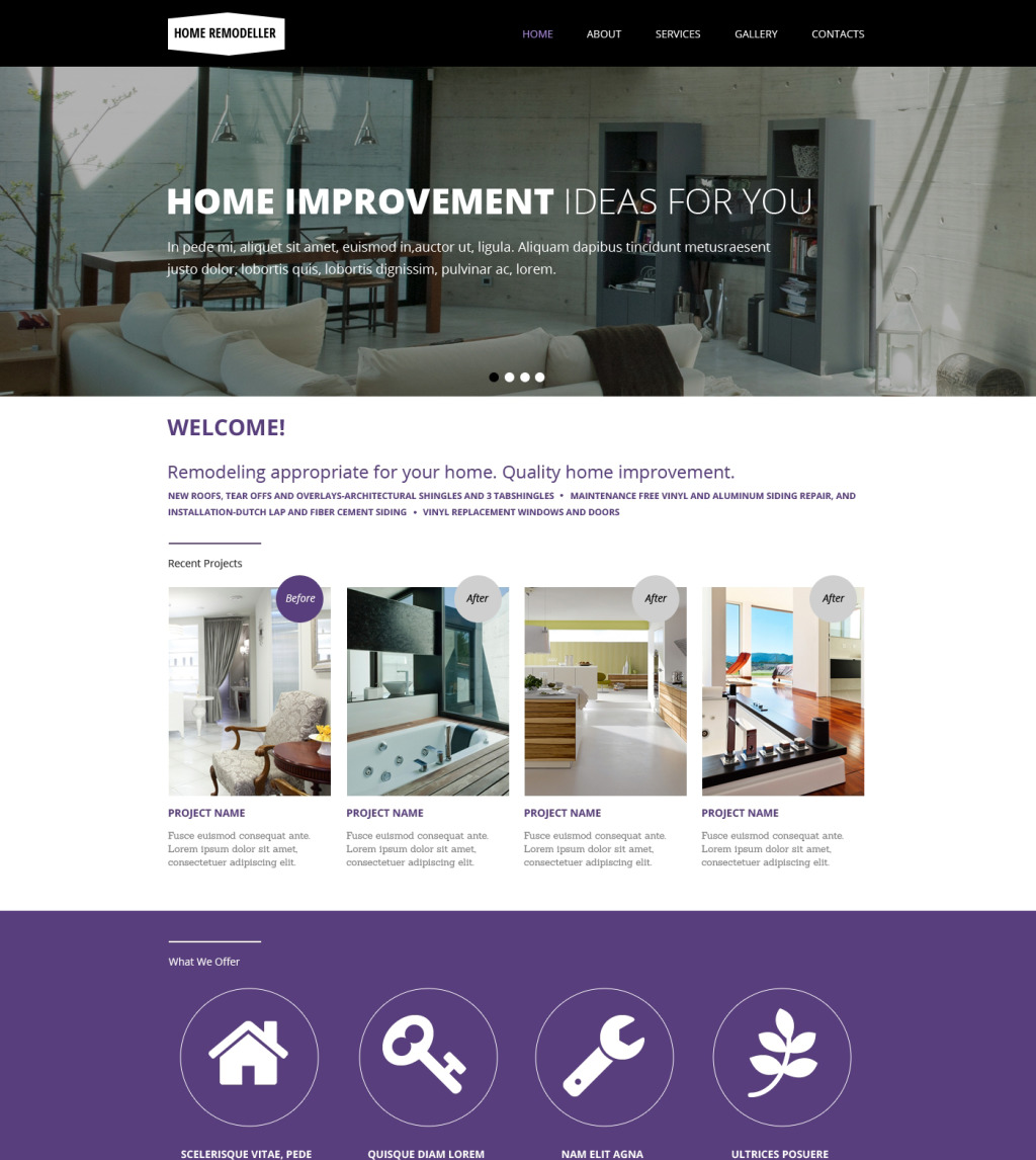 Home Remodeling Responsive Website Template 48482