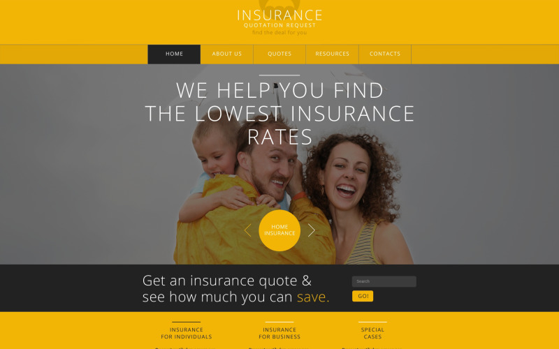 Insurance Responsive Website Template
