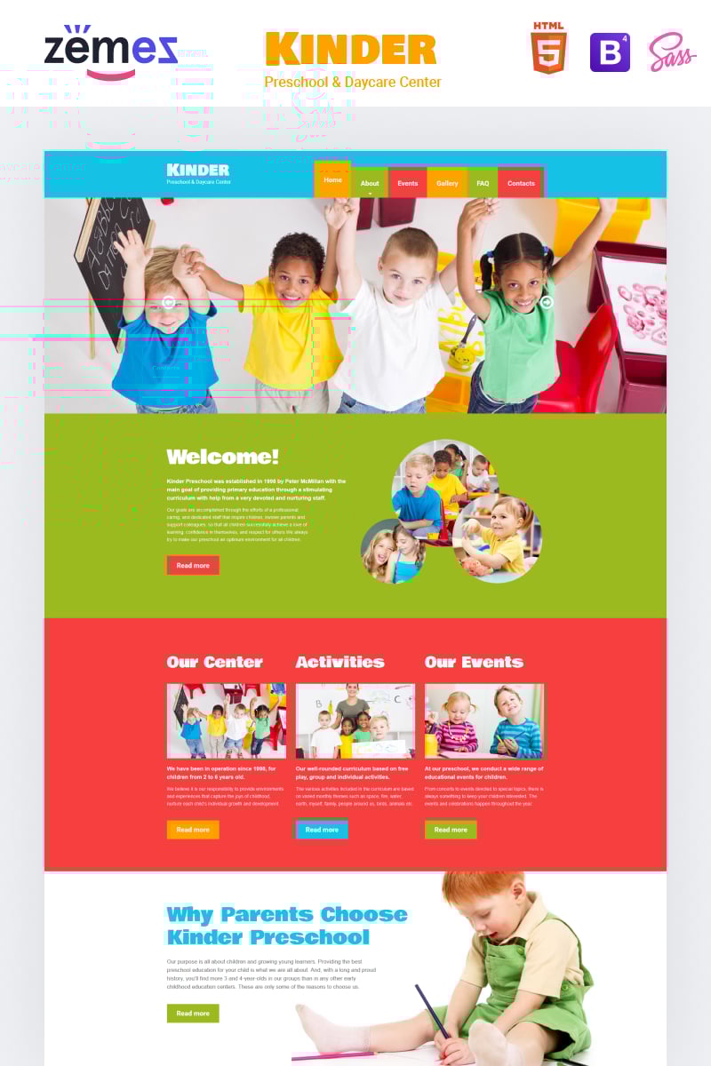 Kinder - Primary School Creative HTML №48443