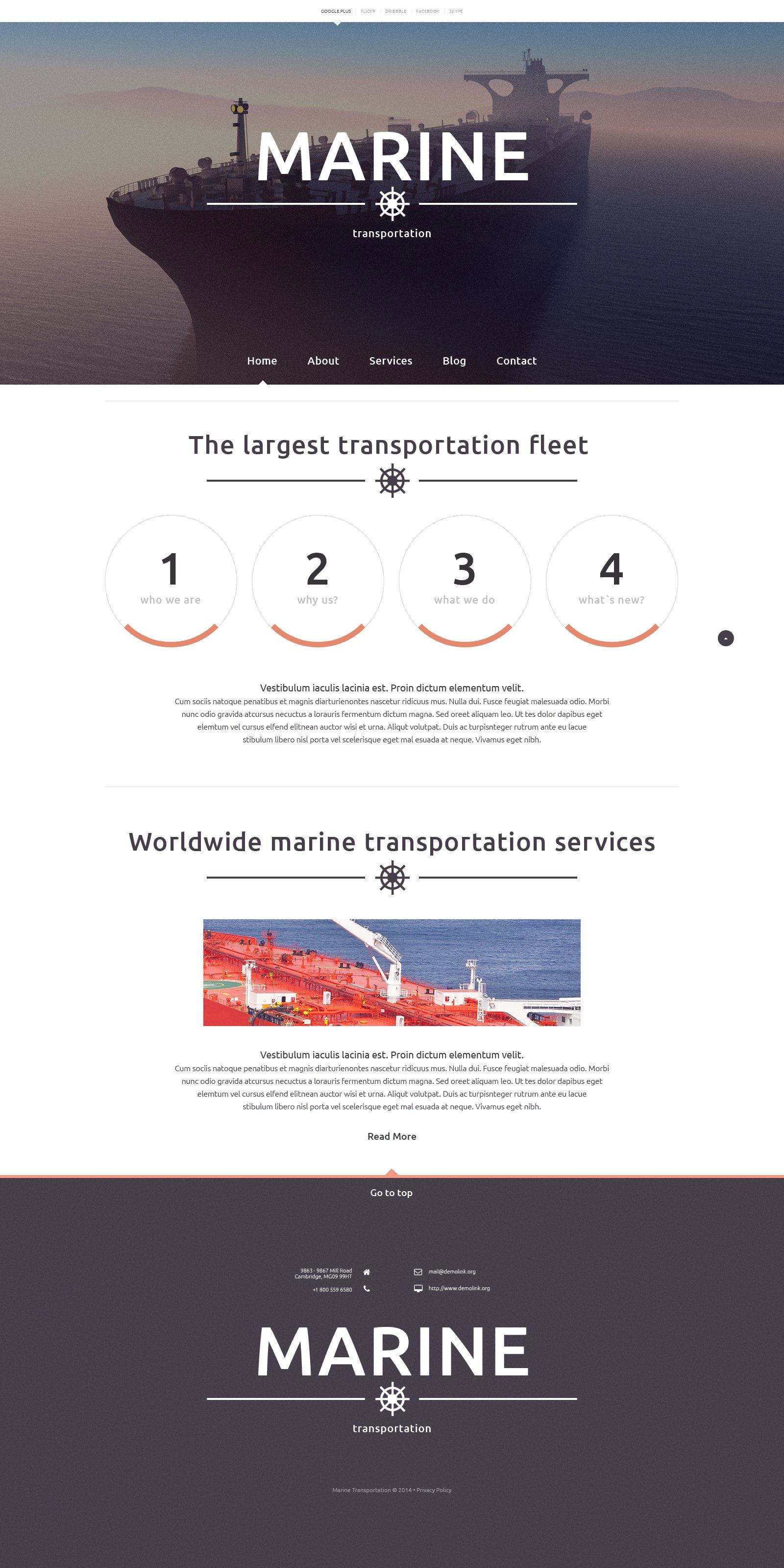 Maritime Responsive Website Template