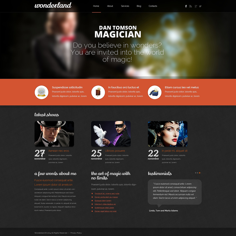 Personal Page Drupal Template New Screenshots BIG