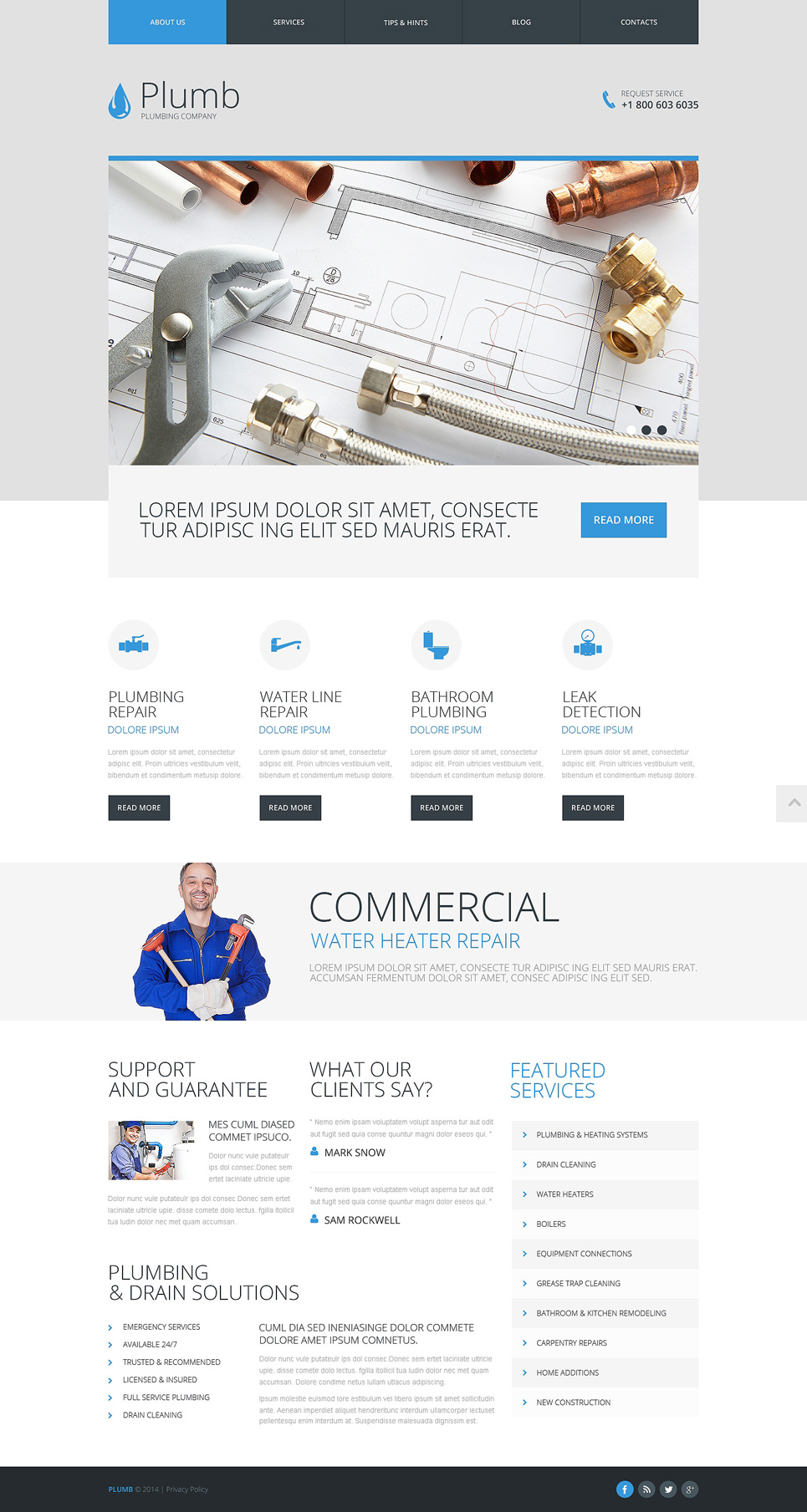 Plumbing Responsive Website Template New Screenshots BIG