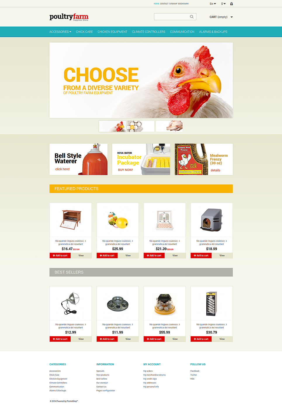 Poultry Farm PrestaShop Theme New Screenshots BIG