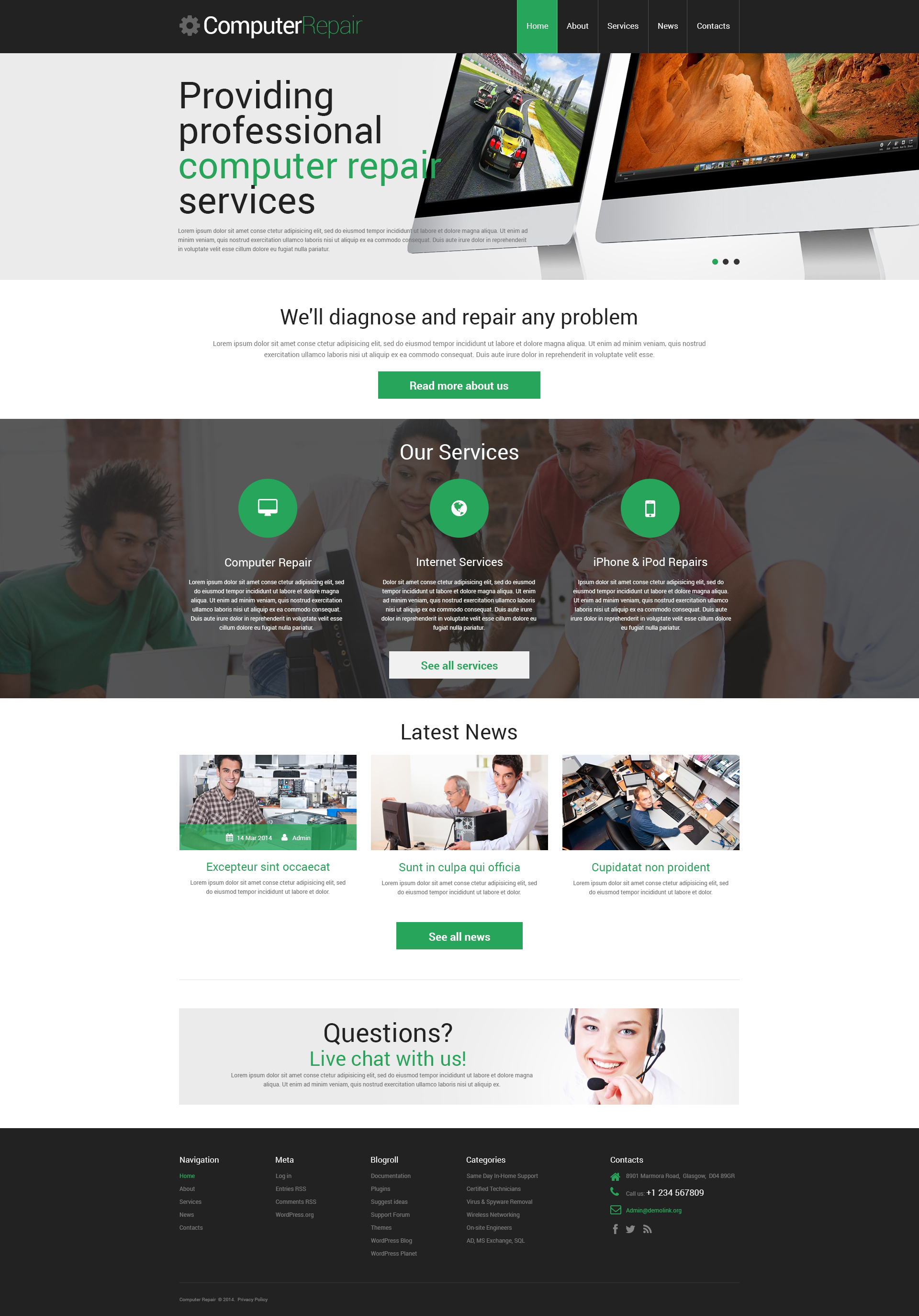 Responsivt WordPress-tema #48472