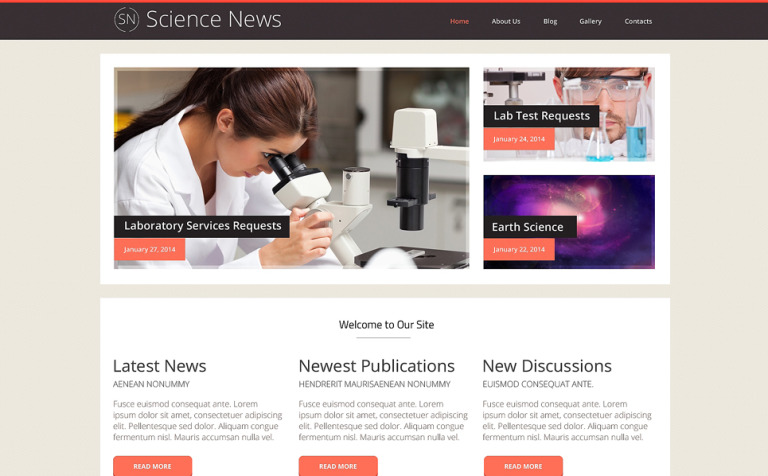 Science Lab Responsive WordPress Template Big Screenshot Science Lab Responsive WordPress Theme New Screenshots BIG