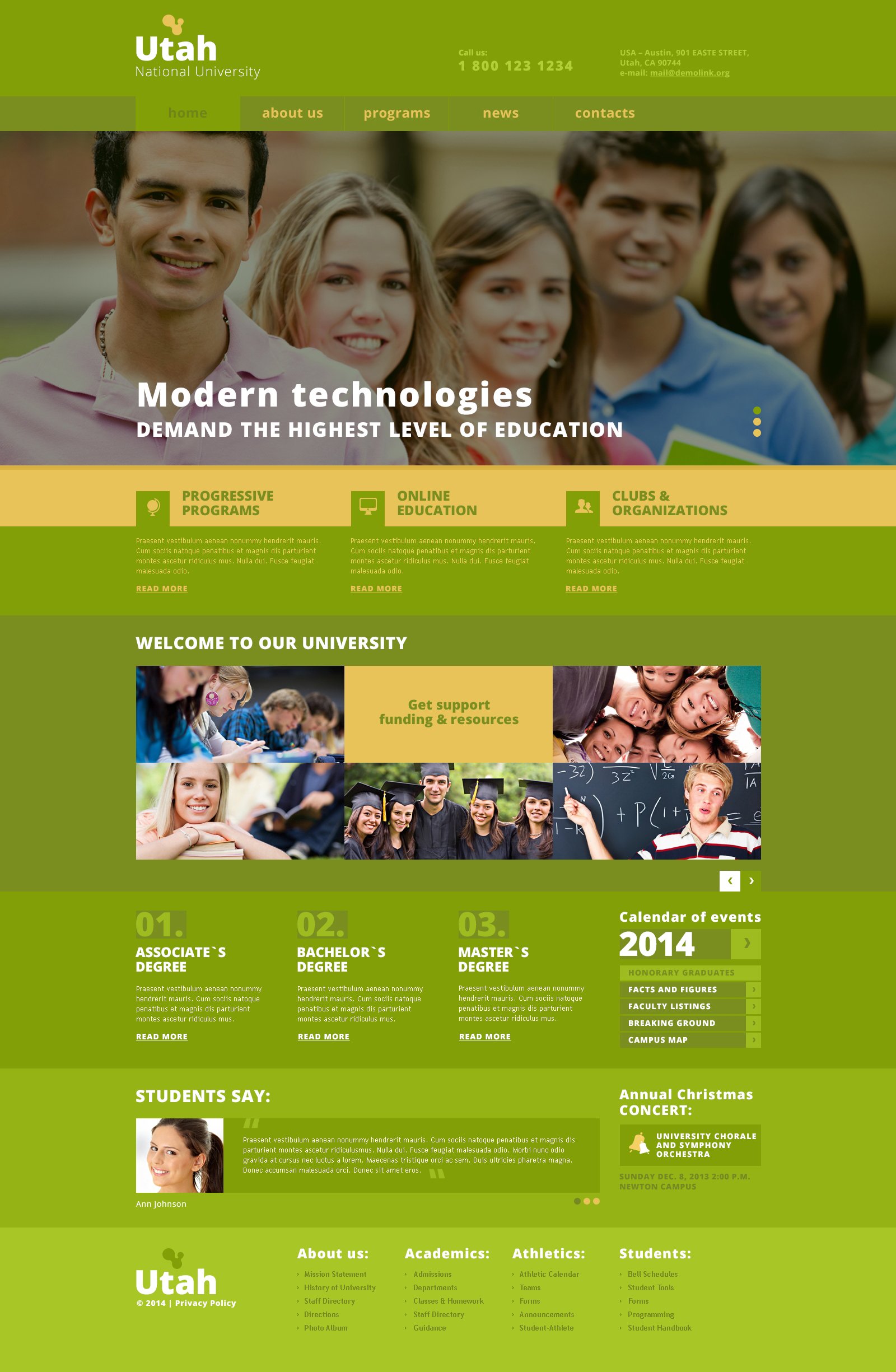Thème Joomla adaptatif pour site d'université #48438
