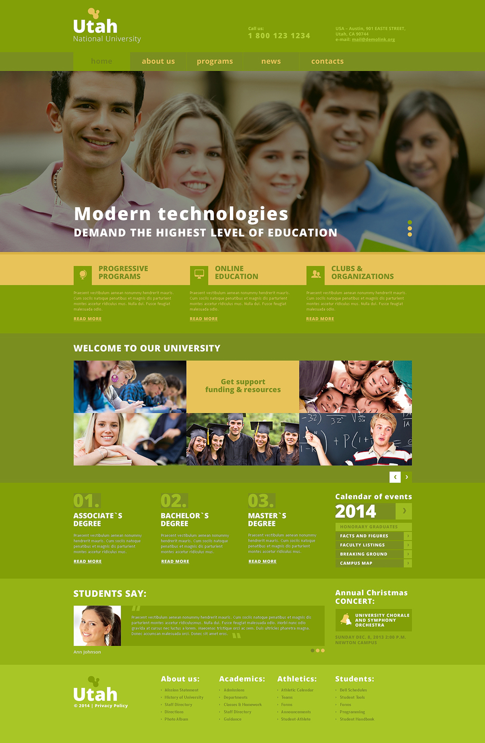 University Responsive Joomla Template New Screenshots BIG