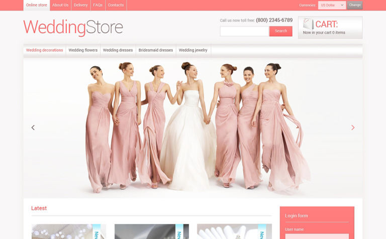 Wedding store VirtueMart Template Big Screenshot Wedding store VirtueMart Template New Screenshots BIG