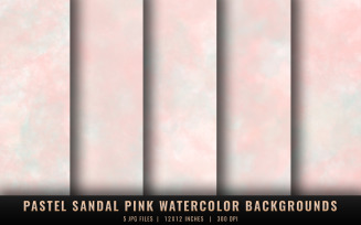 Pastel Sandal and Pink Watercolor Backgrounds