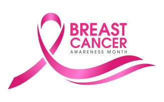 Pink ribbon breast cancer event Vector illustration design v.1