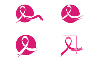 Pink ribbon breast cancer event Vector illustration design v.2