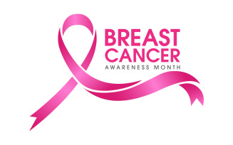 Pink ribbon breast cancer event Vector illustration design v.3