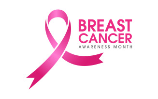 Pink ribbon breast cancer event Vector illustration design v.6